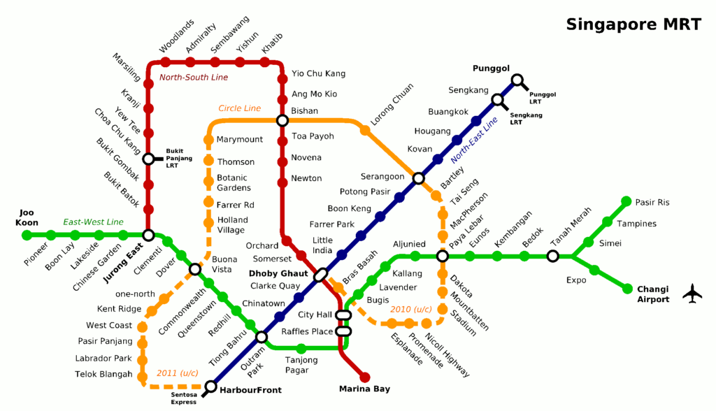 MRT lines singapore
