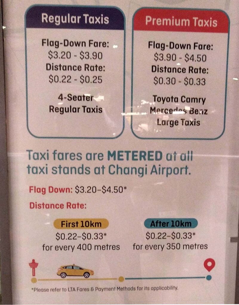 singapore taxi fare